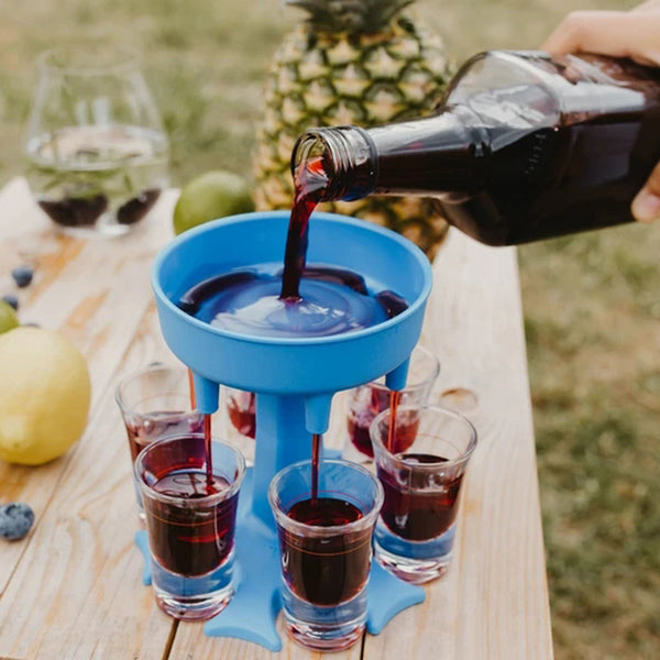 "6-Port Weinspender: Praktischer Getränkespender für Partys und Zuhause, Modernes Design, Robust & Langlebig, Nicht Spülmaschinenfest"