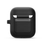"Silikonhülle im klassischen Spielkonsolen-Design für Airpods Pro mit Schlüsselanhänger - Kompatibel mit Apple, Erhältlich in Schwarz und Grau"