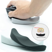 "Ergonomische Mauspad mit Handgelenkauflage aus Silikon, Rutschfest & Bionisches Design für Büro und Gaming - Unterstützt Handgelenkgesundheit"