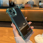 "All-Inclusive Vier-Ecken Anti-Fall Handyhülle, Elektroplattiert und Kompatibel mit Verschiedenen iPhone Modellen"