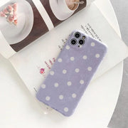 "Kompatibel, Flauschige Welle Punkt Handyhülle für iPhone - Einfacher Stil, Solide Farben, TPU Material"