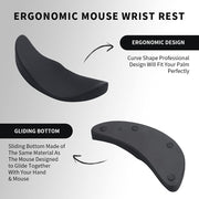 "Ergonomische Mauspad mit Handgelenkauflage aus Silikon, Rutschfest & Bionisches Design für Büro und Gaming - Unterstützt Handgelenkgesundheit"