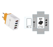 "Schnell-Ladegerät USB 3.0 mit 4 Ports, Kompatibel mit iPhone, Huawei & Mehr, Tragbare Wandladegerät für Zuhause und Reise"