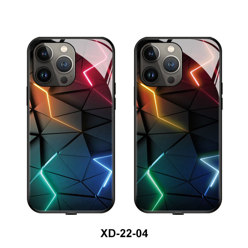 "Wissenschaft & Technologie Leuchtende Handyhülle, Gehärtetes Glas und TPU, Modernes Design für Alle iPhone Modelle"