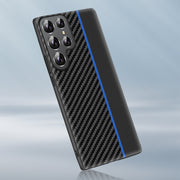 "Premium TPU Carbonfaser Muster Rundumschutz Anti-Fall Handyhülle für Samsung S22, S22Plus, S22Ultra - Business-Stil, Solid Farben"