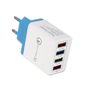 "Schnell-Ladegerät USB 3.0 mit 4 Ports, Kompatibel mit iPhone, Huawei & Mehr, Tragbare Wandladegerät für Zuhause und Reise"