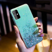 "Samsung Handyhülle aus Silikagel mit Rosa Sternverlauf - Rückabdeckung im Europäischen und Amerikanischen Stil"