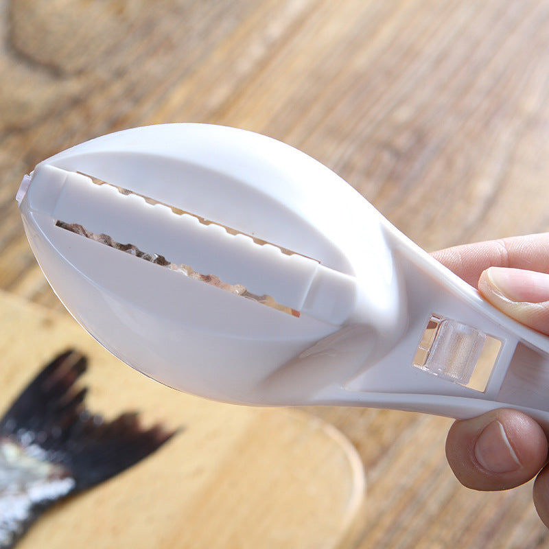 "Praktischer Fischschuppenentferner: Schnelle und saubere Küchenhelfer mit Deckel, handlich & hygienisch, ideal für das tägliche Kochen - Lebensmittelecht AS und ABS"