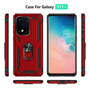 "Robuste Samsung S20 Ultra/S20Plus/A81 Handyhülle: Militärischer Anti-Fall Schutz mit Ringhalterung - TPU+PC, Injektionsverfahren, Verschiedene Farben"