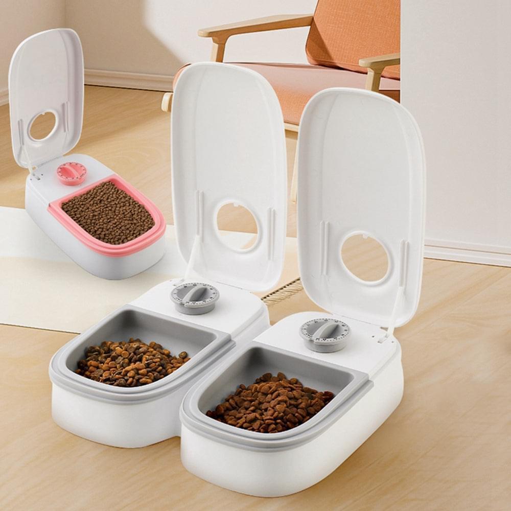 "Automatischer Haustierfutterautomat und Wasserspender 2-in-1 - Spart Energie, Sichere, Schwerkraftgesteuerte Fütterung für Hunde und Katzen"