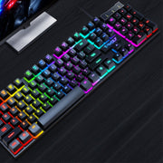 "Leuchtende USB-Gaming-Tastatur mit schwebenden Tasten und Roboter-Feeling"