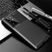 "Premium Samsung S20 Schutzhülle: Anti-Sturz, Anti-Kratzer, Rutschfeste Rückseite - Business-Stil in Vollfarbe aus Karbonfaser-TPU"