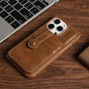 "Modische Kunstleder Handyhülle mit Kartenfach und Standfunktion, Kompatibel mit iPhone Modellen - In verschiedenen Farben erhältlich"