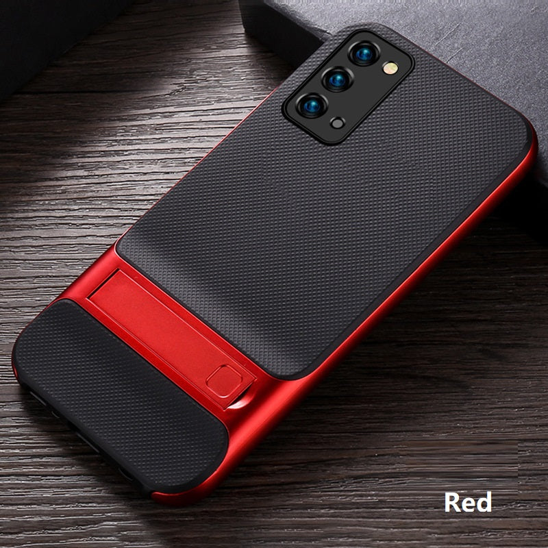 "Robustes Metallrahmen-Schutzcover im Karo-Design für Samsung - Sturzsichere Handyhülle"