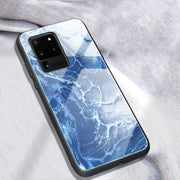 "Stylische Handyhülle aus Marmor-Glas - Modische Rückabdeckung aus TPU und gehärtetem Glas"