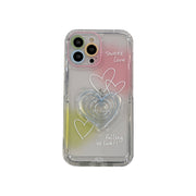 "Stilvolle Smudge Line Love TPU Rückenschale für iPhone 14, 13 und 12 Modelle mit optionalem Halter"