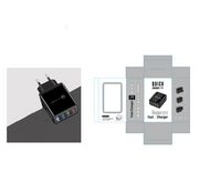"Schnell-Ladegerät USB 3.0 mit 4 Ports, Kompatibel mit iPhone, Huawei & Mehr, Tragbare Wandladegerät für Zuhause und Reise"
