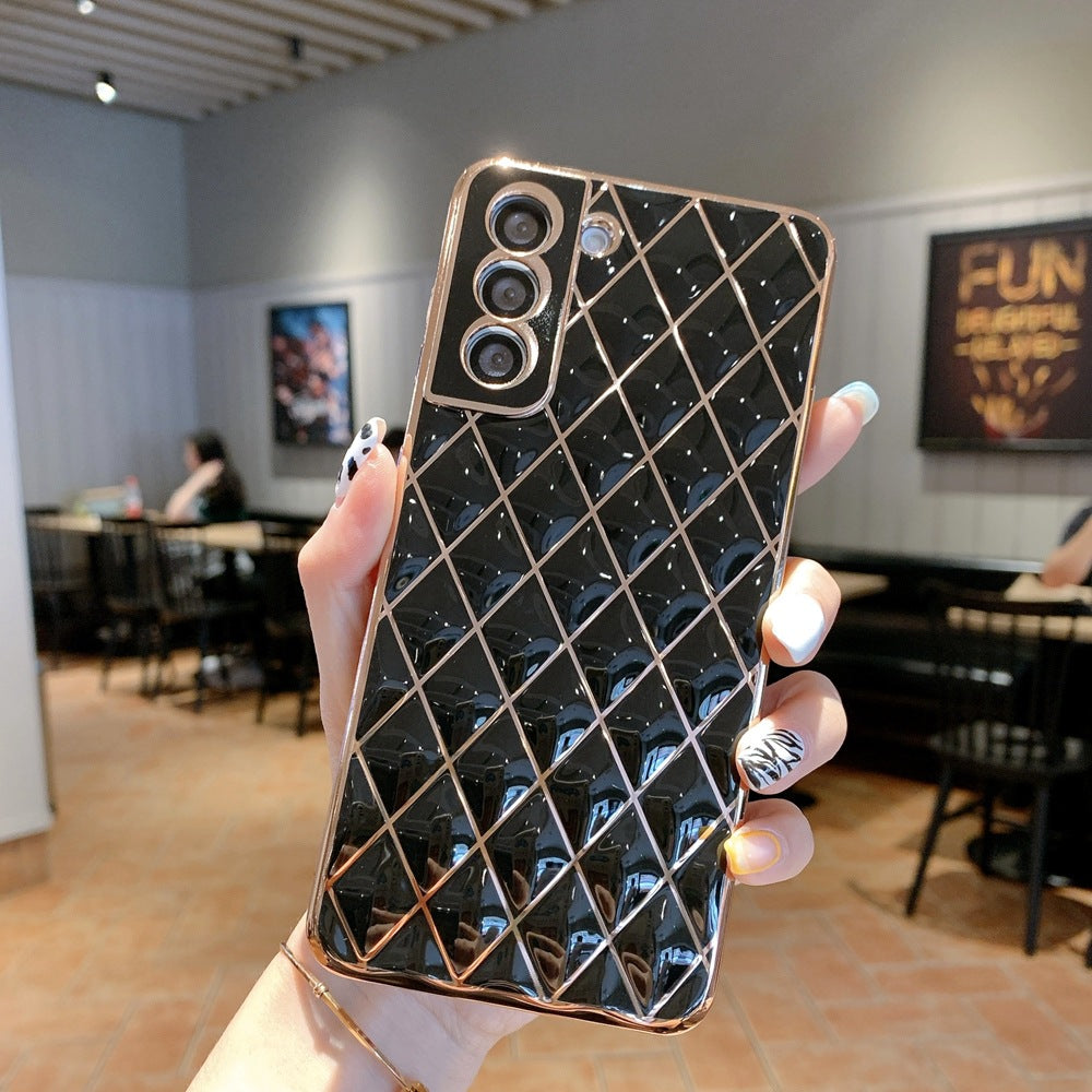 "S22 Elegante Elektroplattierte Diamant Handyhülle, Kompatibel mit Samsung Modellen, Rückdeckel aus TPU"