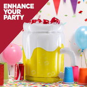 "Großer aufblasbarer Bierkrug-Kühler und Pool-Floatie 2 in 1 - Perfekt für Poolpartys, Strand und Jacuzzi - Tolle Spielzeug & Geschenkidee für Erwachsene und Kinder"
