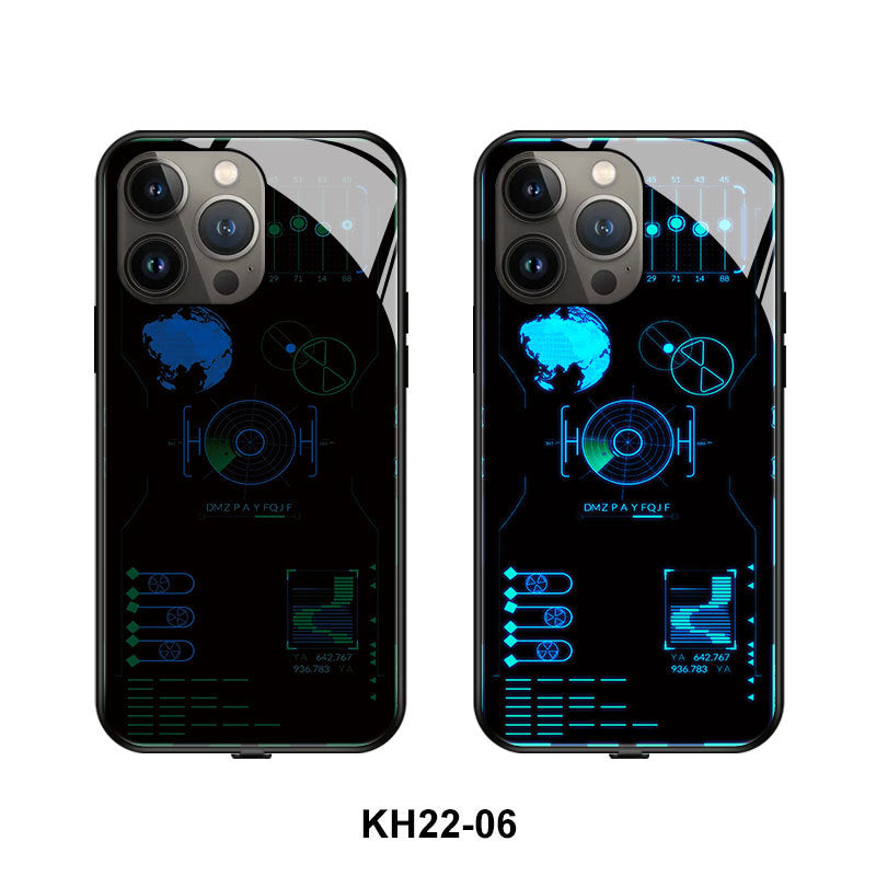 "Wissenschaft & Technologie Leuchtende Handyhülle, Gehärtetes Glas und TPU, Modernes Design für Alle iPhone Modelle"