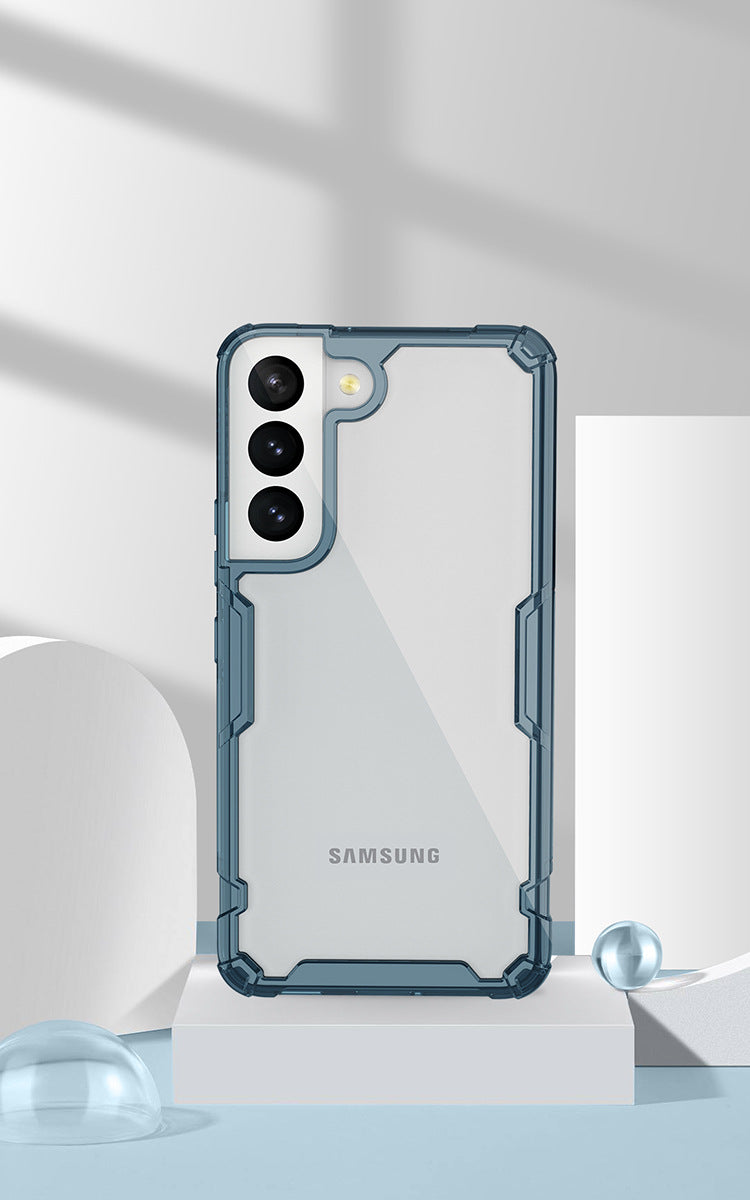 "Stoßfeste Schutzhülle für Samsung S22, S22 PLUS, S22 ULTRA - Transparentes TPU+PC Design, Rutschfest und Präzise Passform"