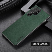 "Schlichte Kreuzmuster Handyhülle für Samsung, Rückseitenschutz aus PU-Material, Komfortabel & Langlebig, Verschiedene Farben"