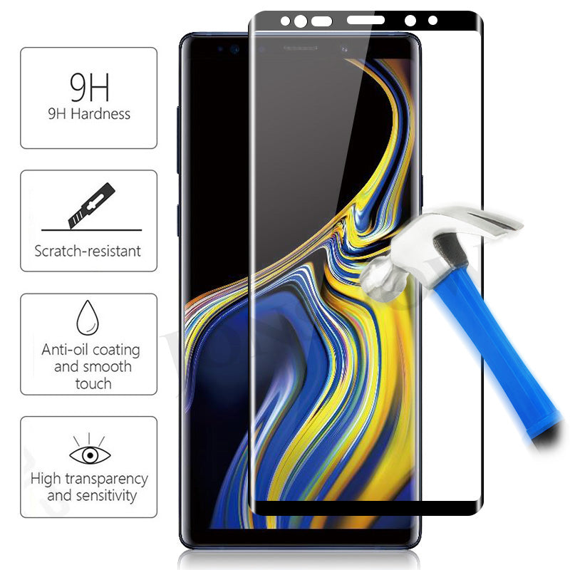 "3D Gehärtetes Glas für Samsung - Anti-Kratz & Anti-Drop, Vollständige Abdeckung, 9H Härte, Inklusive Reinigungstuch und Staubkleber"