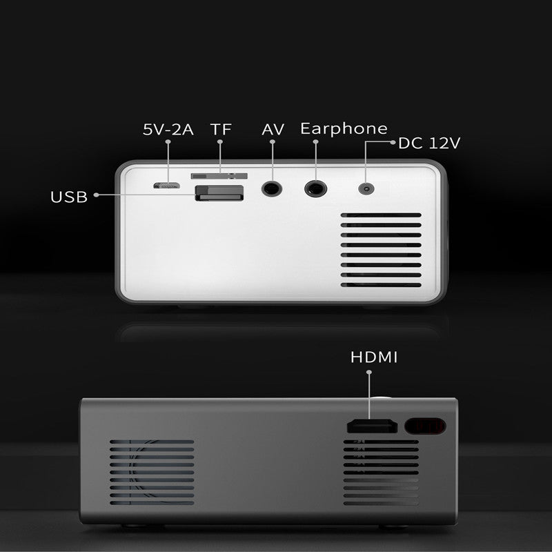 "HD 1080P T300 Mini Heimkino Projektor - Kompakt, Energieeffizient, LED Technologie, 16-100 Zoll Bildgröße"