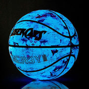 "Langlebiger Leuchtender Basketball im Regenbogen-Blumenmuster, Modisch Minimalistisch, Größe 7"