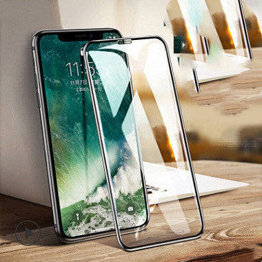 "Premium gehärtetes Glas Handy Schutzfilm - Kratzfest, Anti-Reflex, Anti-Fingerabdruck - Kompatibel mit iPhone Modellen - 10D Schwarz & Weiß"