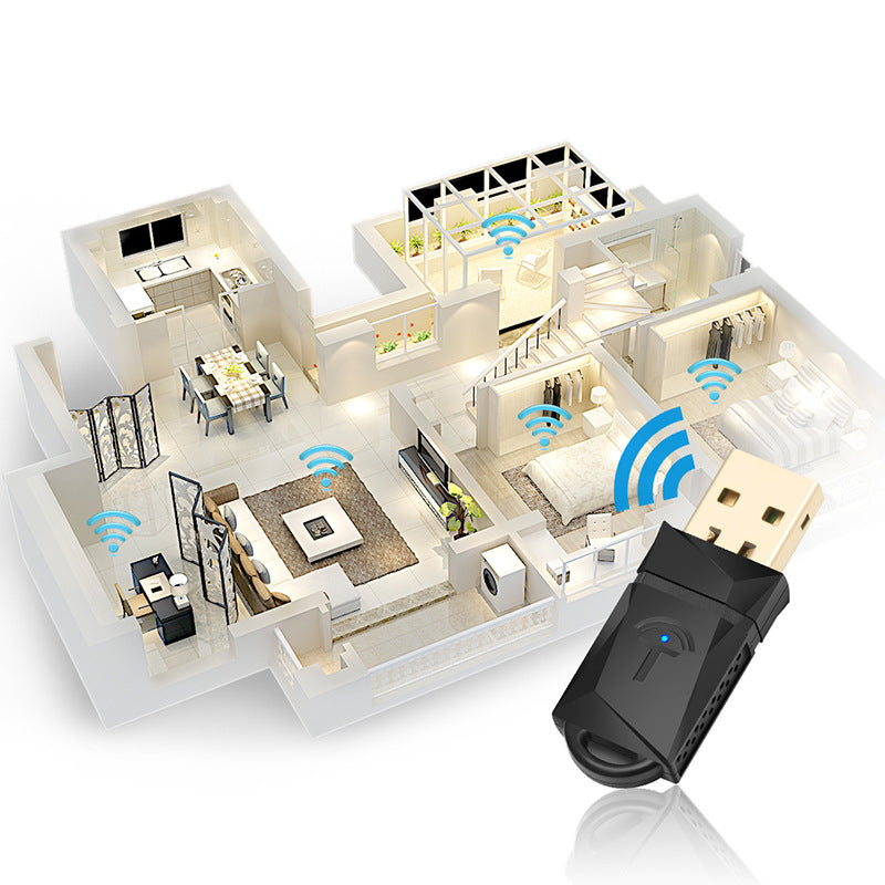 "300 Mbps Tragbarer WLAN-USB-Adapter - Hochleistungs-Netzwerkkarte mit Treiber-CD und Benutzerhandbuch"