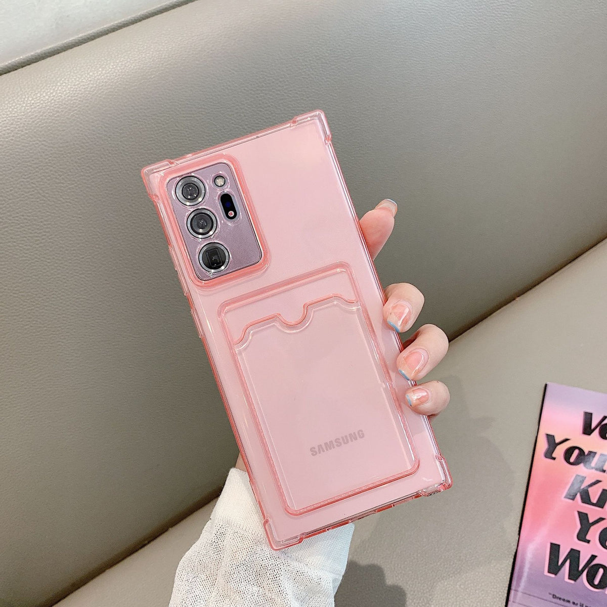 "Rutschfeste Vier-Ecken Transparente Handyhülle für Samsung - Einfacher Stil, TPU Material"
