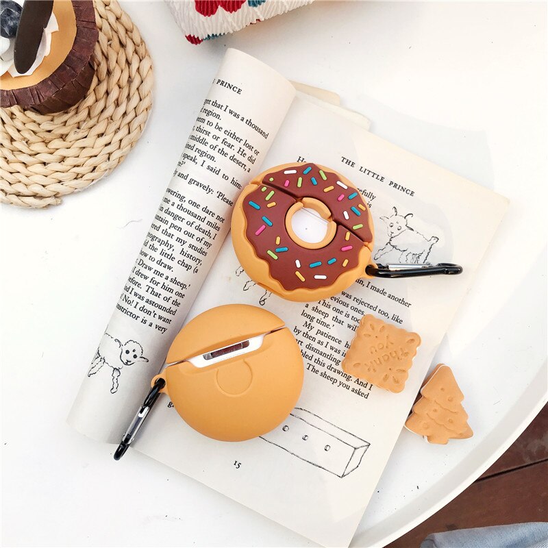 "Silikon Donut Design Hülle für Apple AirPods Pro - Umweltfreundlich, Stoßfest, Schmutzabweisend mit Staubstecker"