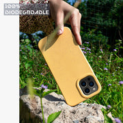 "Umweltfreundliche, Vollständig Abbaubare Handyhülle aus Stroh mit Augenschutz - Kompatibel mit iPhone 14 Modellen"