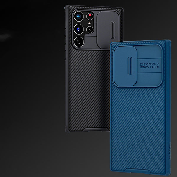 "Premium TPU+PC Schutzhülle für Samsung Galaxy S22 Ultra - Schwarzer Spiegel PRO Serie"