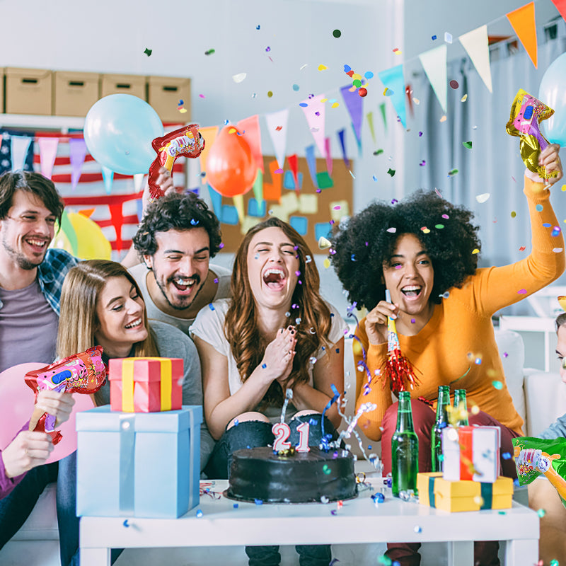 "Automatisches Aufblasbares Sprühballon-Handfeuerwerk für Partys, Hochzeiten und Geburtstage - Leichtgewichtiges Konfetti Atmosphären Spielzeug"