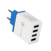 "Schnell-Ladegerät USB 3.0 mit 4 Ports, Kompatibel mit iPhone, Huawei & Mehr, Tragbare Wandladegerät für Zuhause und Reise"