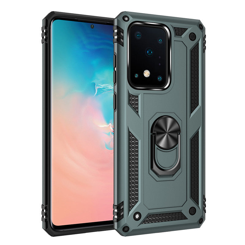 "Robuste Samsung S20 Ultra/S20Plus/A81 Handyhülle: Militärischer Anti-Fall Schutz mit Ringhalterung - TPU+PC, Injektionsverfahren, Verschiedene Farben"