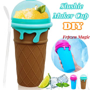 "Schnelle Einfrieren 500ml Slushy Maker Becher - Wiederverwendbare Sommer-Smoothie-Flasche mit Großer Kapazität, Magische Küchen-Gadget für Hausgemachte Säfte und Eiscreme"