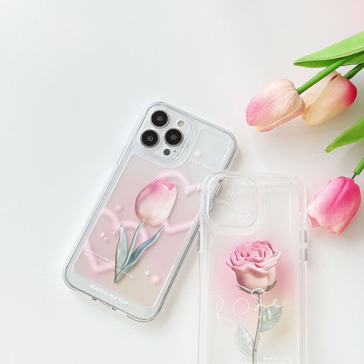 "Schutz Handyhülle in Halo-Rose für iPhone Modelle - Stoßfest und Stilvoll"