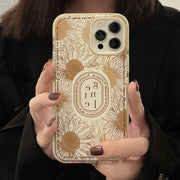 "Retro-Gänseblümchen Anti-Fall Handyhülle - Modisch Minimalistisch, Gemalt in Retro Gelb, Kompatibel mit iPhone Modellen"