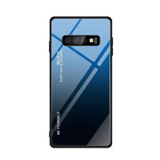 "Schlichte Gradienten Glas Handyhülle - Rückseite Schutz für Samsung, TPU + Gehärtetes Glas"