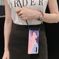 "Modische Marmormuster Samsung Handyhülle mit Lanyard in Pink, Dunkelblau und Hellgrün - TPU Rückenschutz"