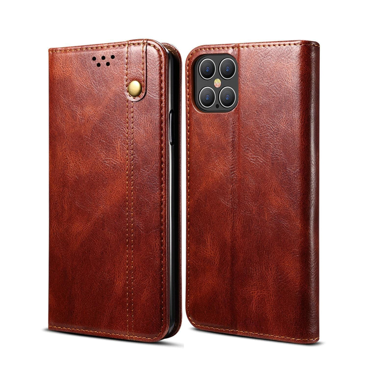 Elegante Leder-Handytasche mit Kartenfach für iPhone & Samsung