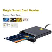 "DM-HC65 USB Smart Card Reader - Universalles Lesegerät für Bank-, SIM- und ID-Karten, Unterstützt Windows & Mac"