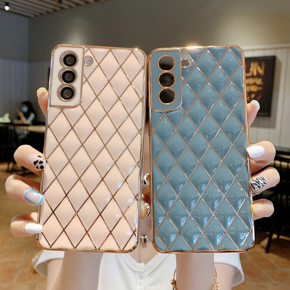"S22 Elegante Elektroplattierte Diamant Handyhülle, Kompatibel mit Samsung Modellen, Rückdeckel aus TPU"