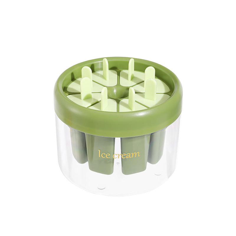 "Hochwertige Eisform für Popsicles, Küchenhelfer für Zuhause, PS+PP Material, Orange/Grün, 13.2*13.2*11.2cm"