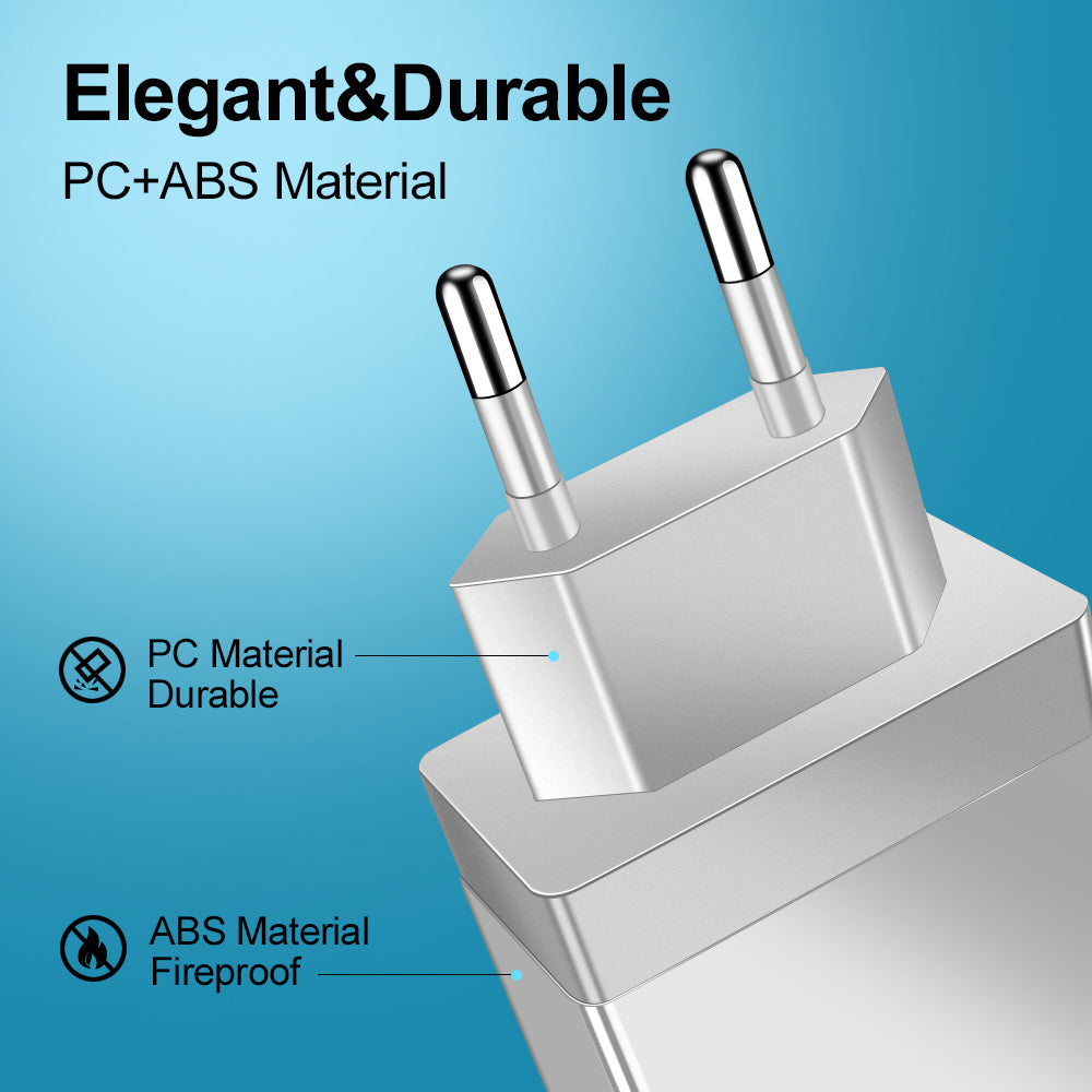 "Schnell-Ladegerät USB 3.0 mit 4 Ports, Kompatibel mit iPhone, Huawei & Mehr, Tragbare Wandladegerät für Zuhause und Reise"