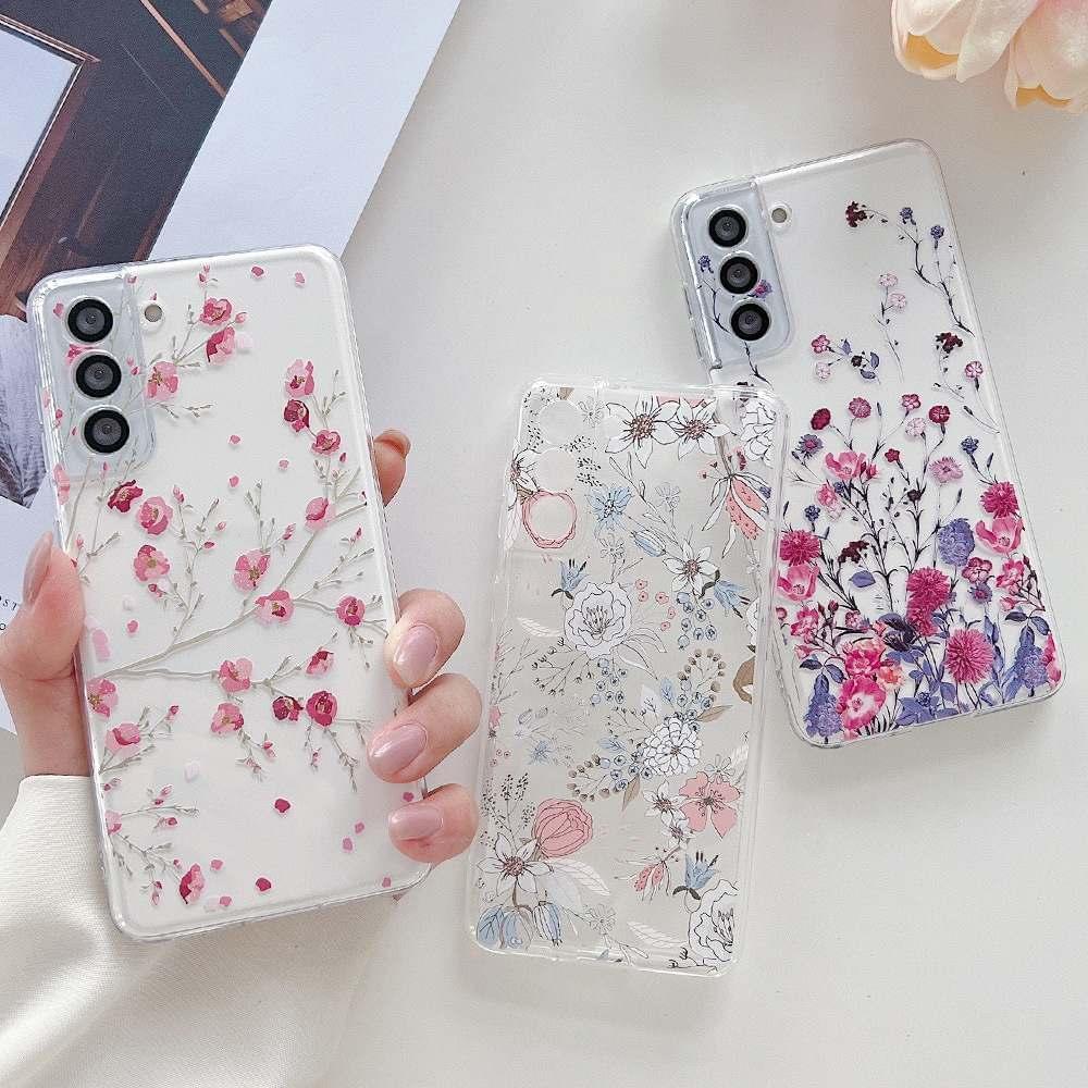 "Blumen Handyhülle Klein und Schön für Samsung S-Serie und Note-Serie - Bunte TPU Schutzhülle"