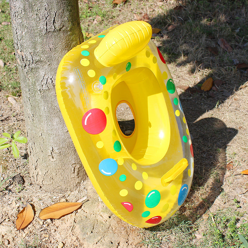 "Wasserspaß für Kinder: Aufblasbarer Babysitz-Schwimmring im Cartoon-Muster, PVC, 65 * 45CM - Schwimmbad Spielzeug"